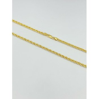 14K YELLOW GOLD ROPE LINK CHAIN / 24" / 4MM / 9,6GR / CHI153