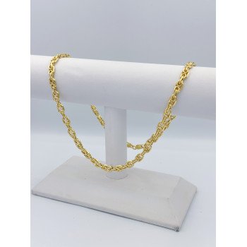 14K YELLOW GOLD FANCY MARINER LINK CHAIN NECKLACE / 20" / 5.8MM / 14.2GR / CHI172