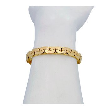 14K Yellow Gold Coro Link/8"/8mm/13.5gr/BRI14