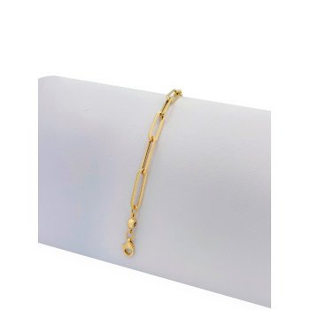 14K Yellow Gold Paperclip Link/7.5"/5.5mm/4.6gr/BRI97