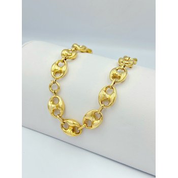 14K YELLOW GOLD PUFFED MARINER LINK CHAIN NECKLACE / 20" / 13,1MM / 42,1GR / CHI162