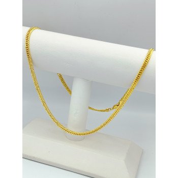 14K Yellow Gold Beveled Link/22"/4mm/10gr/CHI187