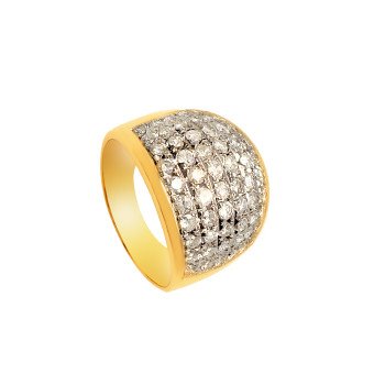14K Yellow Gold & Natural Diamonds Ring/1.47ct/6.9g/M156