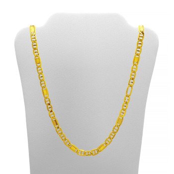 14K Yellow Gold Mixed Mariner Link/20"/3.7mm/5.5gr/CHI150