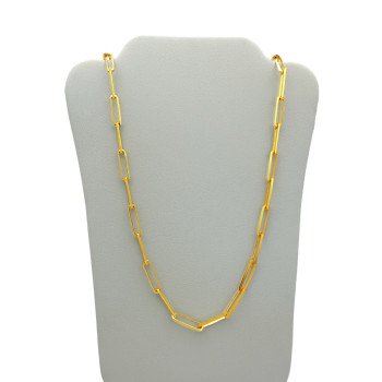 14K Yellow Gold Paperclip Link/22"/3.5mm/10.8gr/CHI129