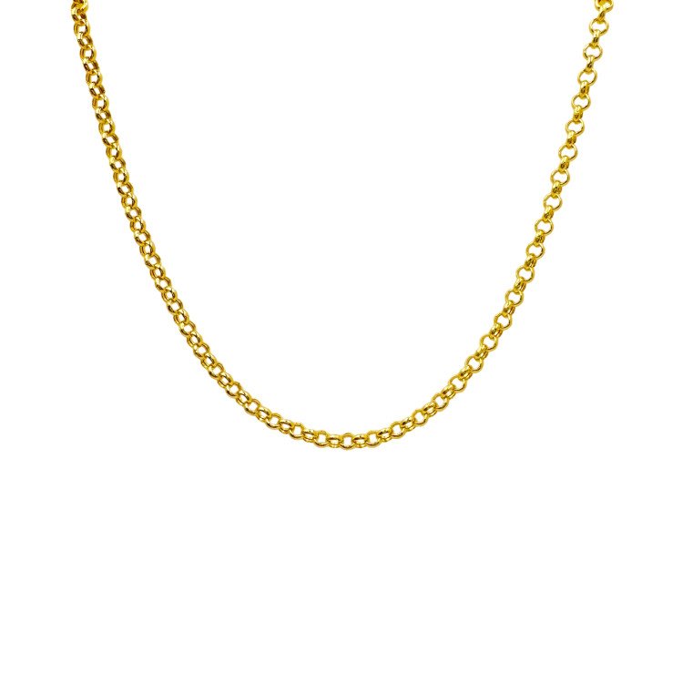 14K Yellow Gold Rolo Link/22"/3mm/5.5gr/CHI8