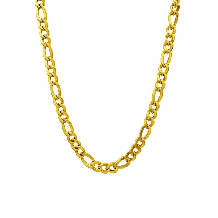 14K Yellow Gold Figaro Link/24"/6.5mm/21.3gr/CHI34