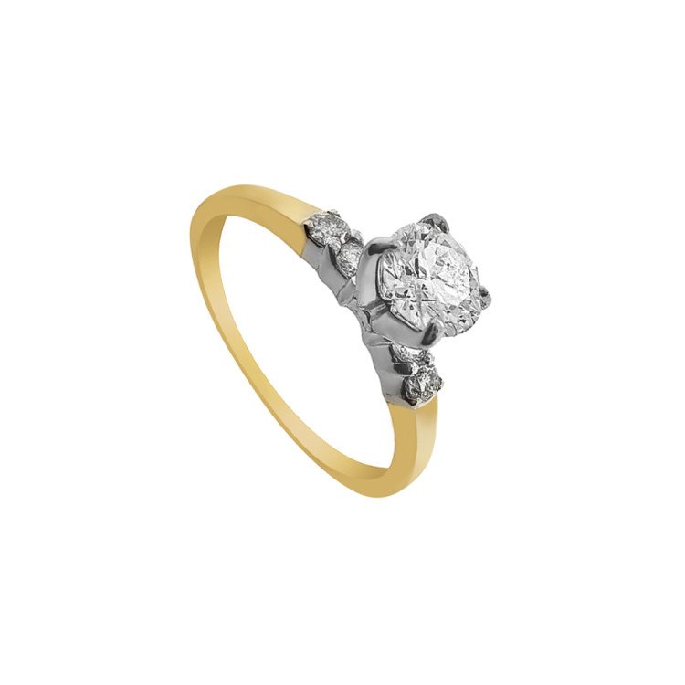 14K White Gold Natural Diamonds Ring/ M297