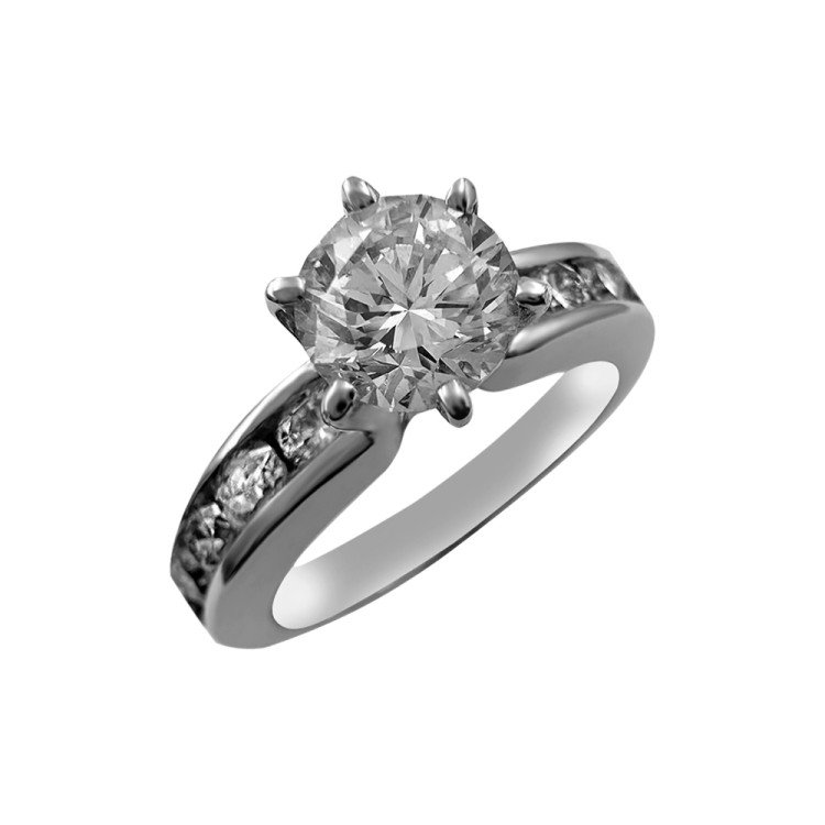 18K White Gold Diamonds Ring /M287