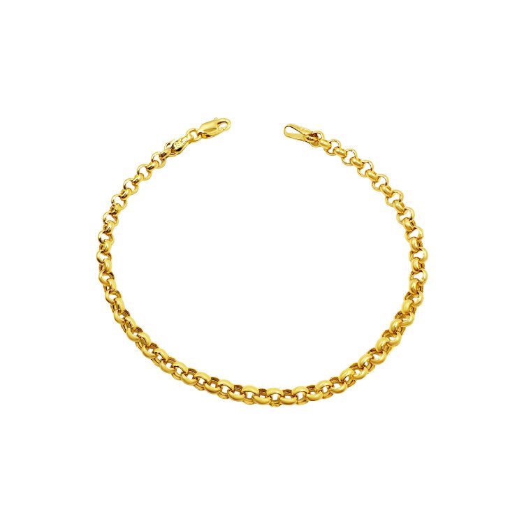 18K Yellow Gold Rolo Link/8"/4.2mm/5.1g/BRI211