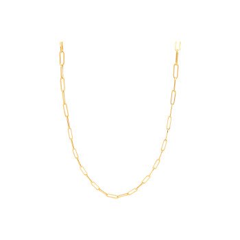 18K Yellow Gold Paperclip Link Chain/18"/2MM/2.8g/CHI242