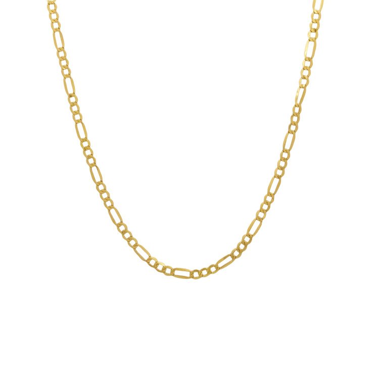 18K Yellow Gold Figaro Link/16"/3.2mm/3.5gr/CHI204