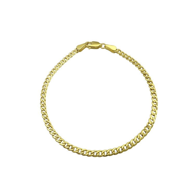 Italian 14k Yellow REAL GOLD Cuban Link Hollow Bracelet