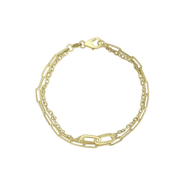 18K YELLOW GOLD MULTI-STRAND MESH BRACELET / 6.2mm/ 7.5"/ 3.9gr / BRI279