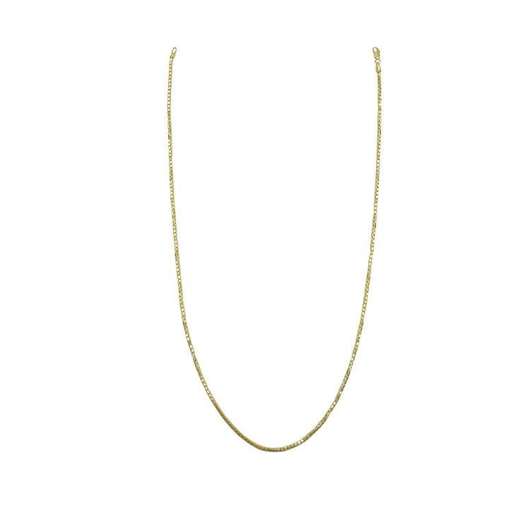 18K ITALIAN BOX LINK CHAIN NECKLACE / 22" / 1,8MM / 13,9GR / CHI443