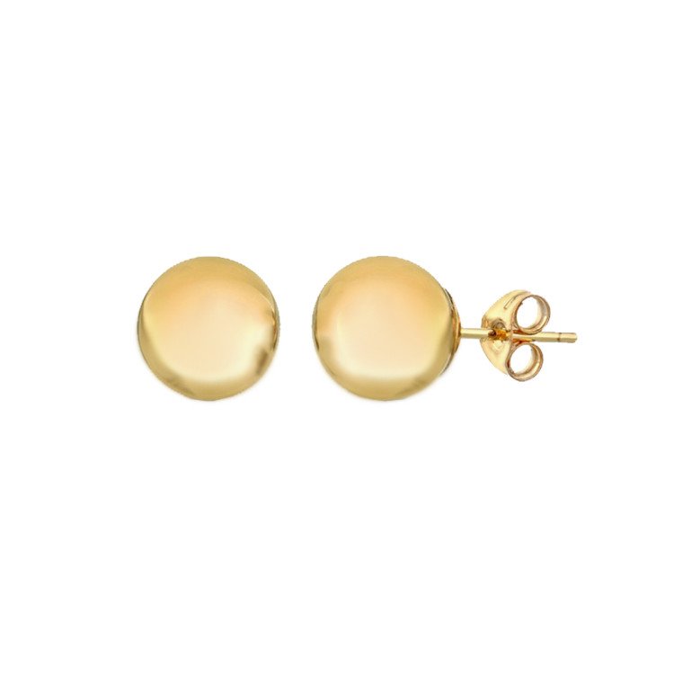 18K Gold Ball Earring