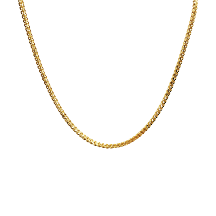 14K ITALIAN YELLOW GOLD FRANCO LINK CHAIN / 3mm / 20"/ 9.7gr / CHI410
