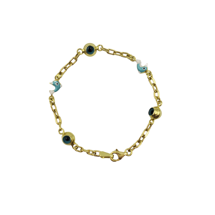 18K Evil Eye Gold Bracelet