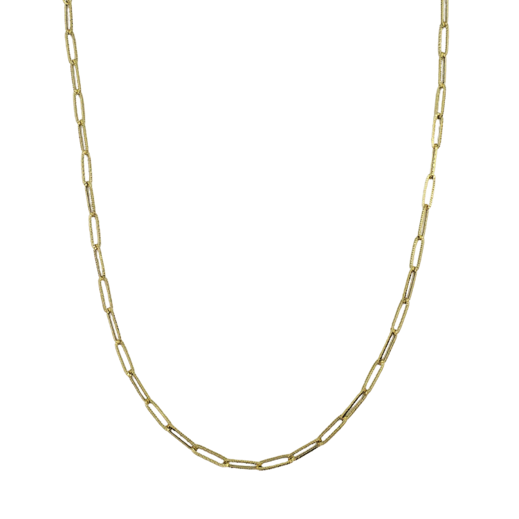 18K Gold Paperclip Chain