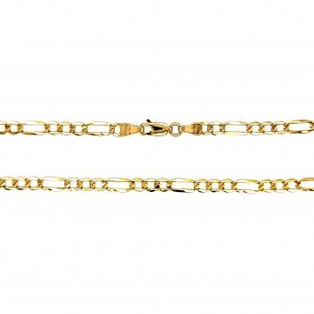 18K Yellow Gold Figaro Link/20"/4mm/5.5gr/CHI104