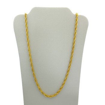18K Yellow Gold Double Link Chain/26"/2.2mm/17gr/M311