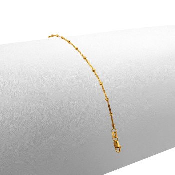 18K Yellow Gold Flat Link/8"/1.8mm/3.9g/BRI215